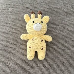 Handmade Yellow Giraffe Crochet Plush